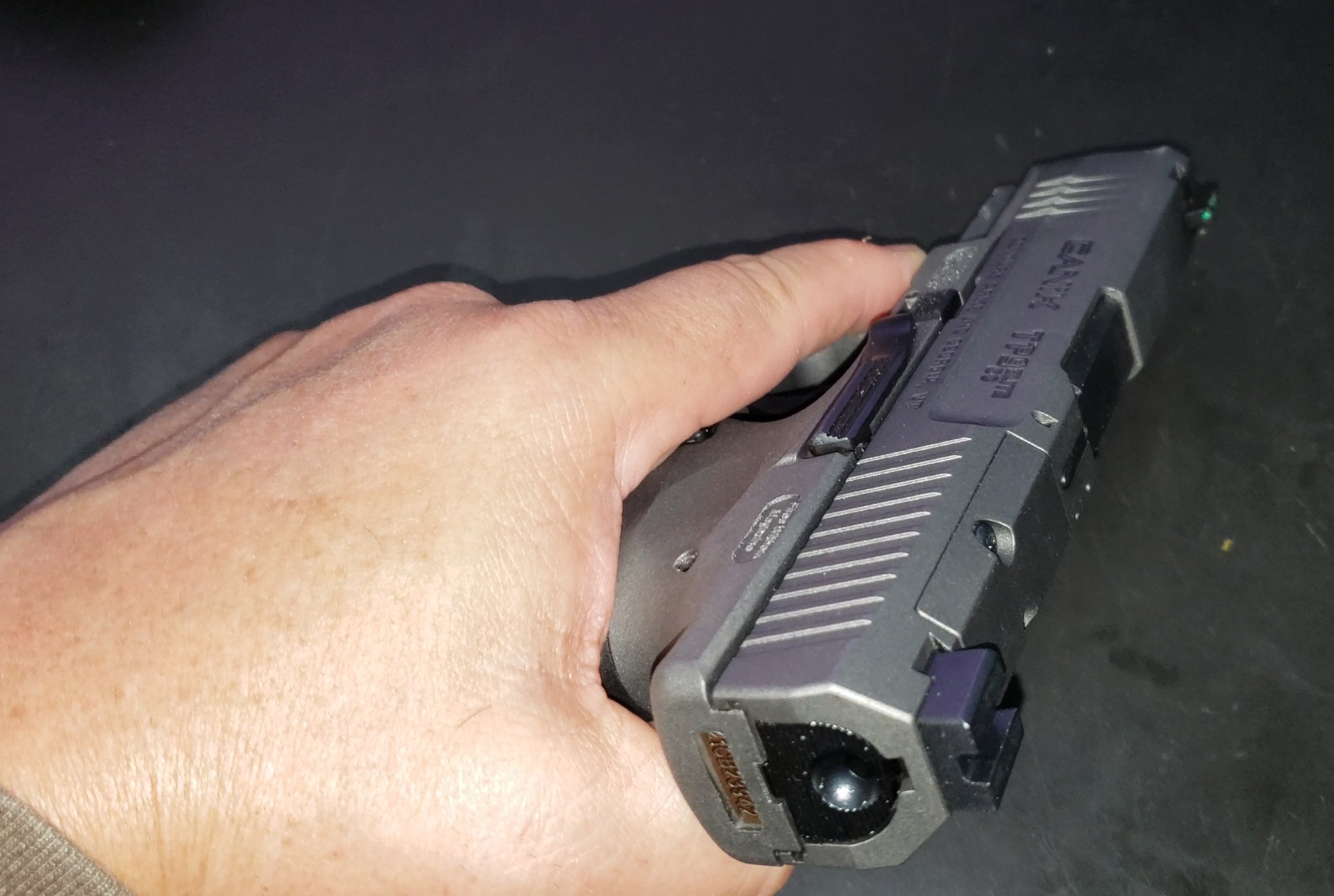 Canik TP9 Elite SC 9mm pistol angle view